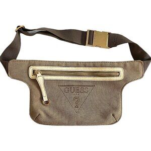 Guess Tweed Tan Belt Bag​​​​​​​​